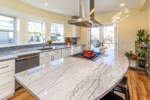 View of Wash Park Denver spacious kitchen after whole house remodel