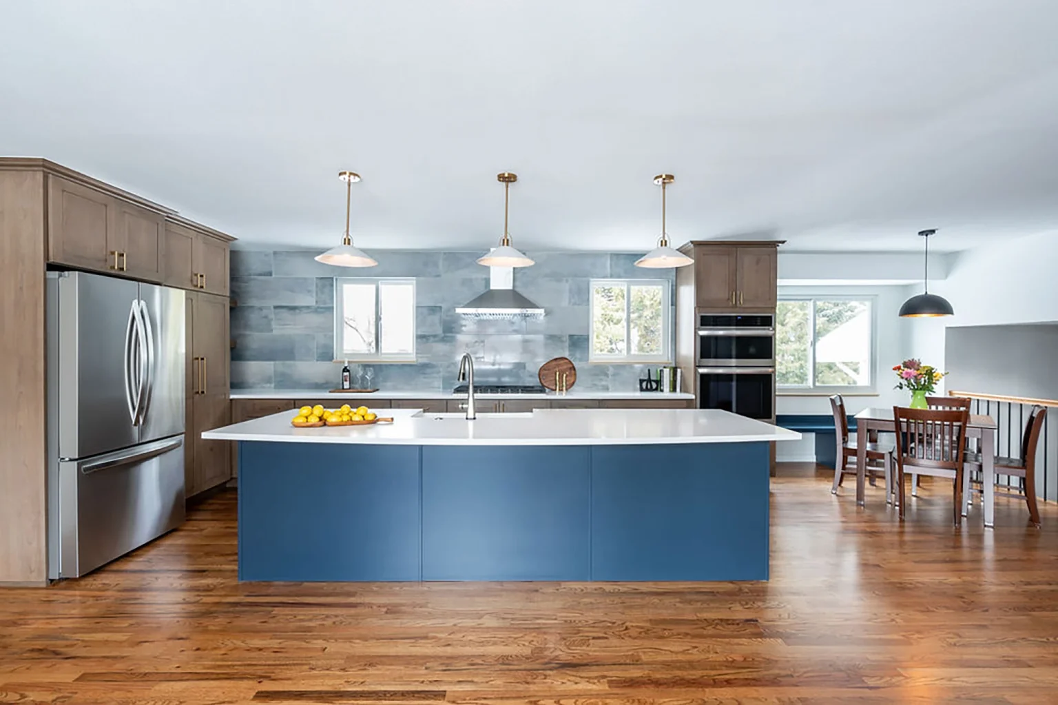 Post renovation, a spacious, beautiful kitchen.