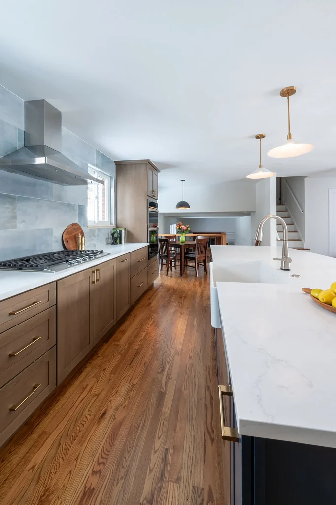 A longer view of the kitchen remodel in Lakewood Colorado